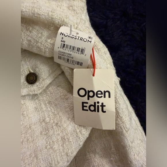 Open Edit Cream Textured Jacket - Picture 4 of 6